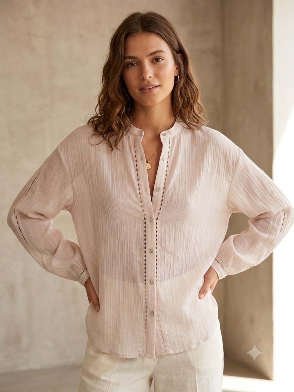 NWT Zara Blouse Romantic Taupe Summer Resort Beachy Boho , XS